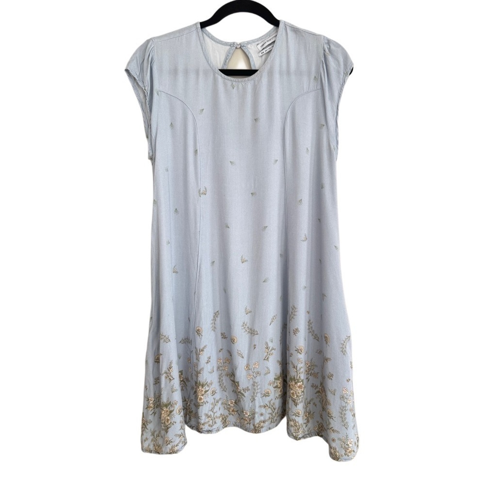 Fairy Romantic Floral Whimsical Mini Swing Cap Sleeve Dress